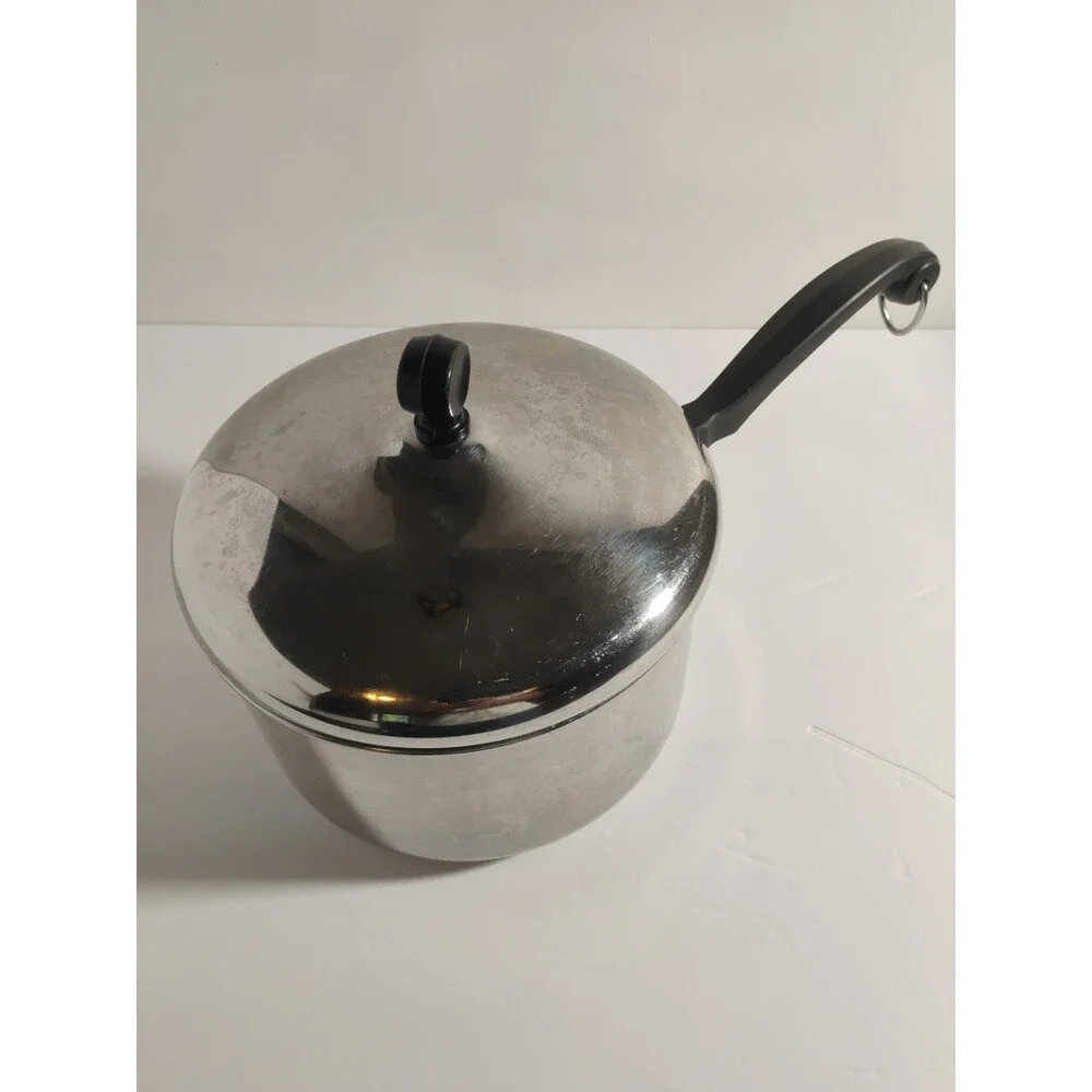 Vintage Farberware Stainless Steel 3 QT Pot W/ Handle & Lid
